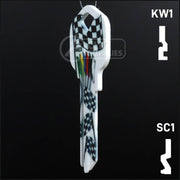 Happy Keys- Racing Flags Key (Choose Keyway) Residential-Commercial Key Howard Keys