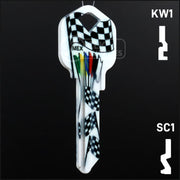 Happy Keys- Racing Flags Key (Choose Keyway) Residential-Commercial Key Howard Keys