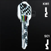 Happy Keys- Racing Flags Key (Choose Keyway) Residential-Commercial Key Howard Keys