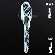 Happy Keys- Racing Flags Key (Choose Keyway) Residential-Commercial Key Howard Keys