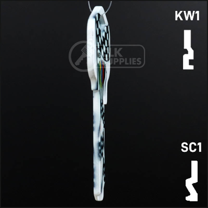 Happy Keys- Racing Flags Key (Choose Keyway) Residential-Commercial Key Howard Keys