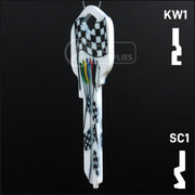 Happy Keys- Racing Flags Key (Choose Keyway) Residential-Commercial Key Howard Keys