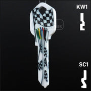 Happy Keys- Racing Flags Key (Choose Keyway) Residential-Commercial Key Howard Keys