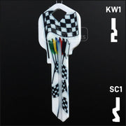 Happy Keys- Racing Flags Key (Choose Keyway) Residential-Commercial Key Howard Keys