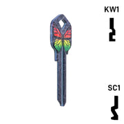 Happy Keys- Rainbow Butterfly Key (Choose Keyway) Residential-Commercial Key Howard Keys