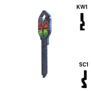 Happy Keys- Rainbow Butterfly Key (Choose Keyway) Residential-Commercial Key Howard Keys