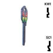 Happy Keys- Rainbow Butterfly Key (Choose Keyway) Residential-Commercial Key Howard Keys