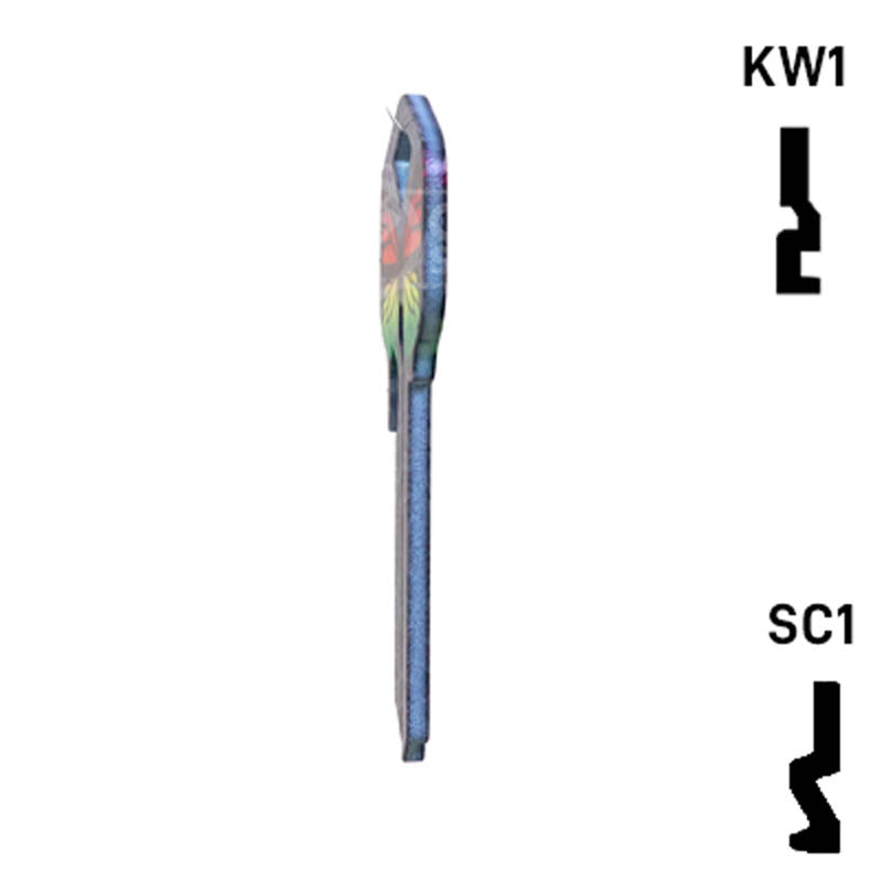 Happy Keys- Rainbow Butterfly Key (Choose Keyway) Residential-Commercial Key Howard Keys