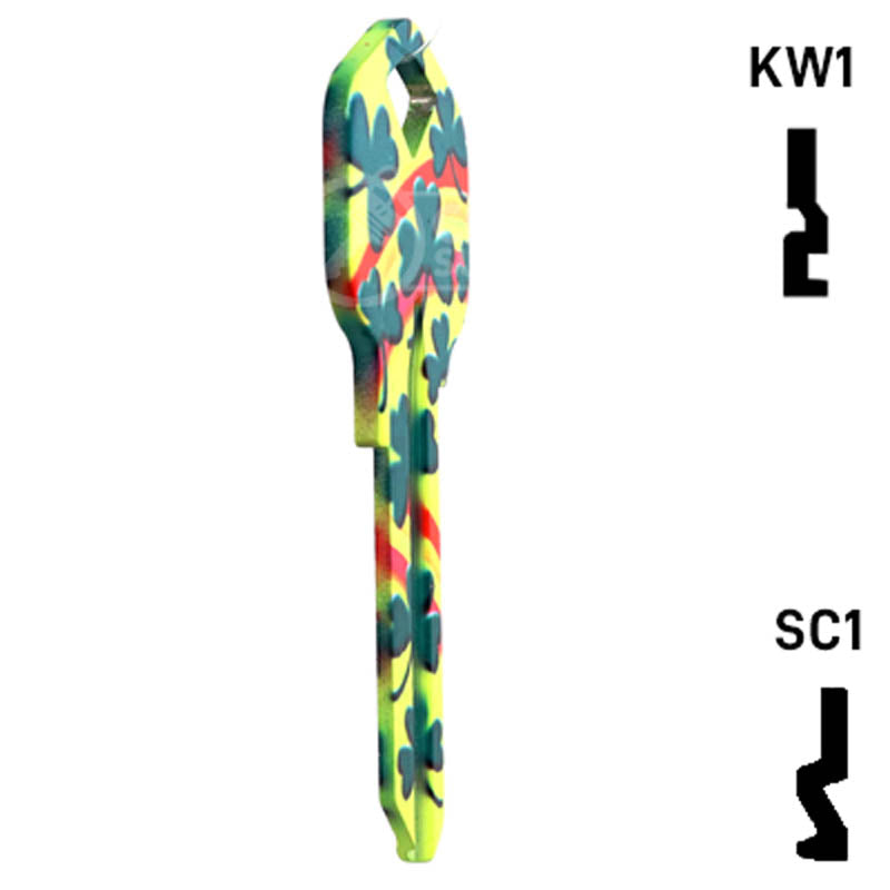 Happy Keys- Rainbow Clover Key (Choose Keyway) Residential-Commercial Key Howard Keys