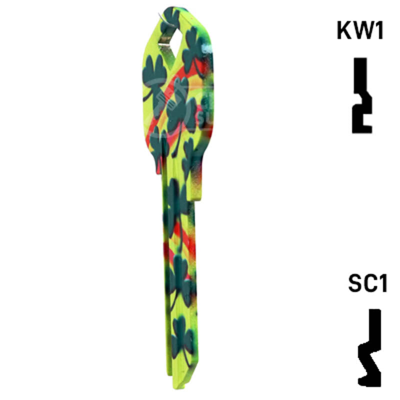 Happy Keys- Rainbow Clover Key (Choose Keyway) Residential-Commercial Key Howard Keys