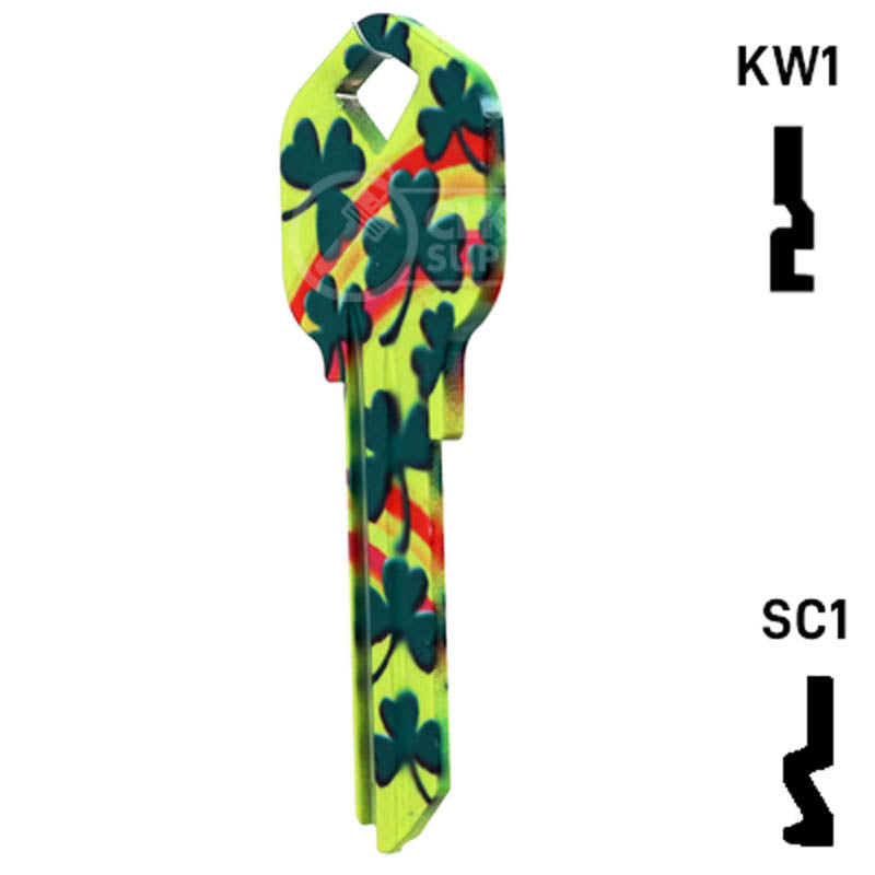 Happy Keys- Rainbow Clover Key (Choose Keyway) Residential-Commercial Key Howard Keys
