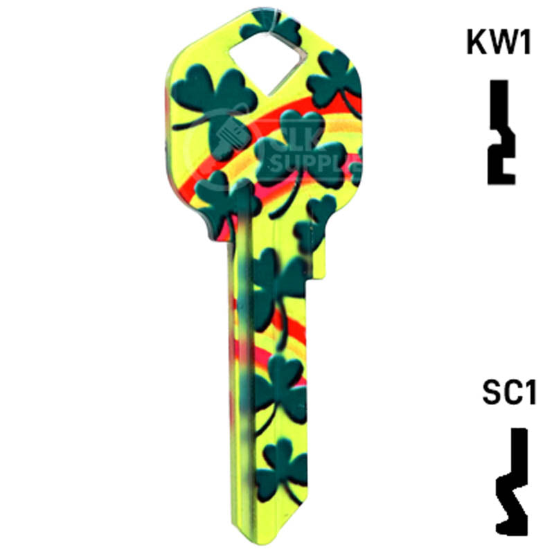 Happy Keys- Rainbow Clover Key (Choose Keyway) Residential-Commercial Key Howard Keys