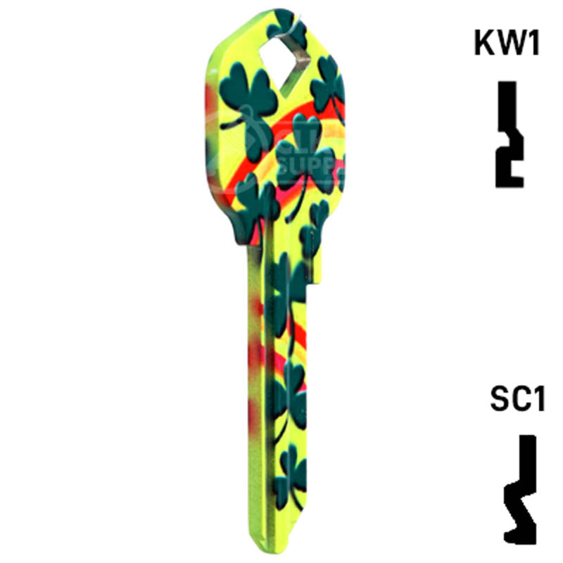 Happy Keys- Rainbow Clover Key (Choose Keyway) Residential-Commercial Key Howard Keys