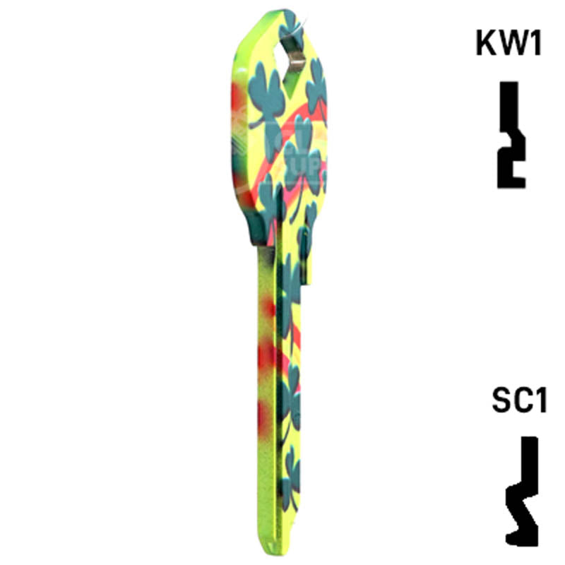 Happy Keys- Rainbow Clover Key (Choose Keyway) Residential-Commercial Key Howard Keys
