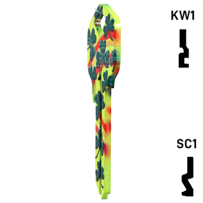 Happy Keys- Rainbow Clover Key (Choose Keyway) Residential-Commercial Key Howard Keys