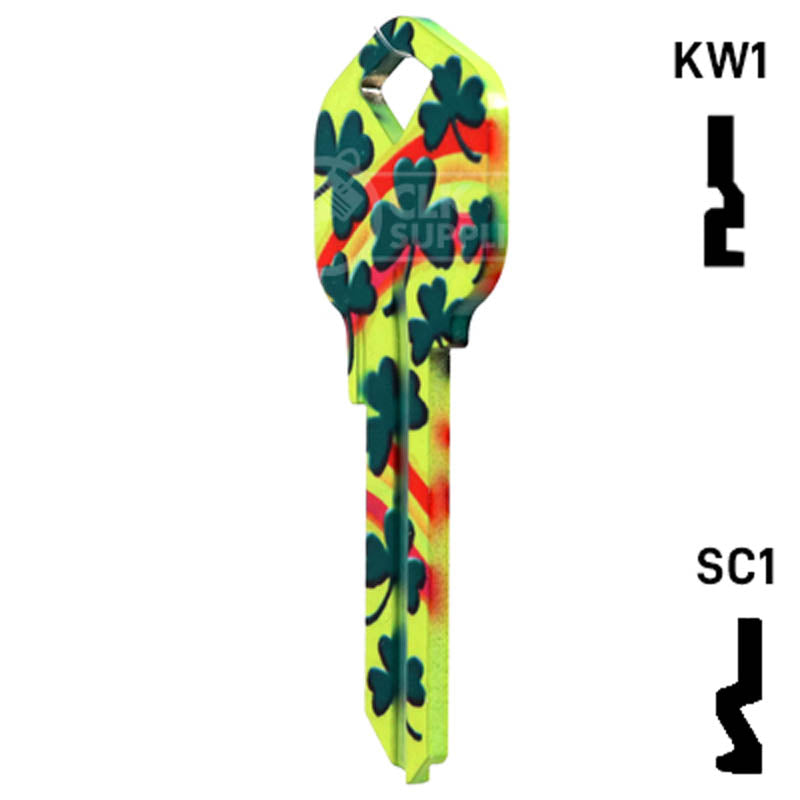 Happy Keys- Rainbow Clover Key (Choose Keyway) Residential-Commercial Key Howard Keys