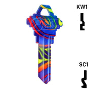Happy Keys- Rainbow Swirl Key (Choose Keyway) Residential-Commercial Key Howard Keys