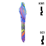 Happy Keys- Rainbow Swirl Key (Choose Keyway) Residential-Commercial Key Howard Keys