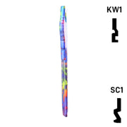 Happy Keys- Rainbow Swirl Key (Choose Keyway) Residential-Commercial Key Howard Keys