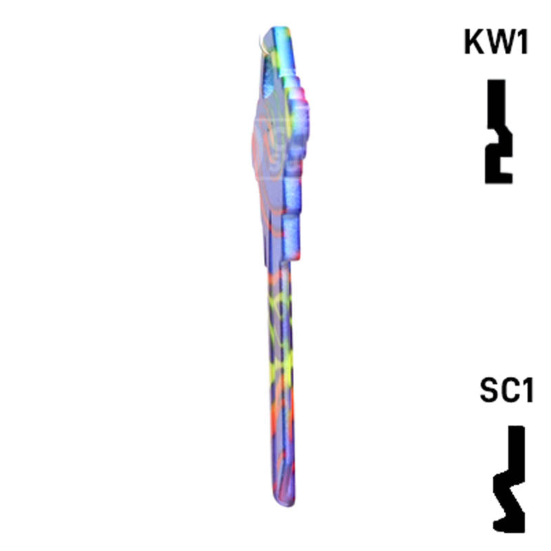 Happy Keys- Rainbow Swirl Key (Choose Keyway) Residential-Commercial Key Howard Keys