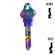 Happy Keys- Rainbow Swirl Key (Choose Keyway) Residential-Commercial Key Howard Keys