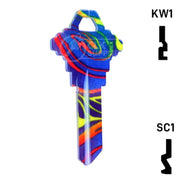 Happy Keys- Rainbow Swirl Key (Choose Keyway) Residential-Commercial Key Howard Keys