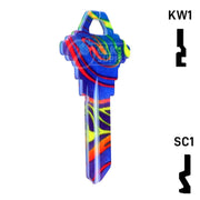 Happy Keys- Rainbow Swirl Key (Choose Keyway) Residential-Commercial Key Howard Keys
