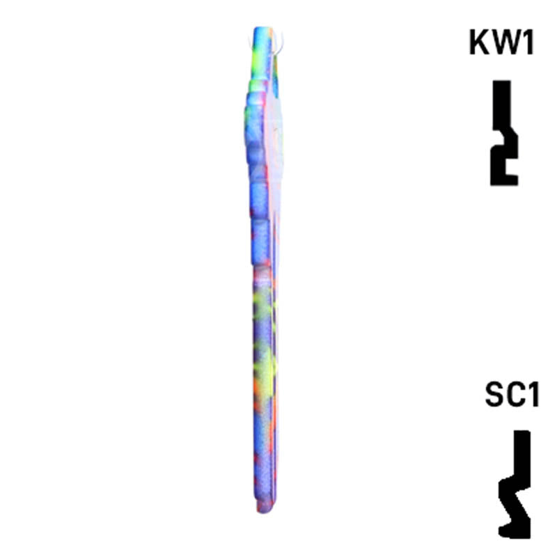 Happy Keys- Rainbow Swirl Key (Choose Keyway) Residential-Commercial Key Howard Keys