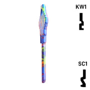 Happy Keys- Rainbow Swirl Key (Choose Keyway) Residential-Commercial Key Howard Keys