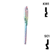 Happy Keys- Rainbow Zebra Key (Choose Keyway) Residential-Commercial Key Howard Keys