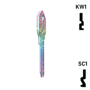 Happy Keys- Rainbow Zebra Key (Choose Keyway) Residential-Commercial Key Howard Keys
