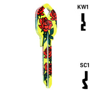 Happy Keys- Roses Key (Choose Keyway) Residential-Commercial Key Howard Keys