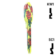Happy Keys- Roses Key (Choose Keyway) Residential-Commercial Key Howard Keys