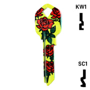 Happy Keys- Roses Key (Choose Keyway) Residential-Commercial Key Howard Keys