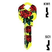 Happy Keys- Roses Key (Choose Keyway) Residential-Commercial Key Howard Keys