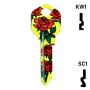 Happy Keys- Roses Key (Choose Keyway) Residential-Commercial Key Howard Keys