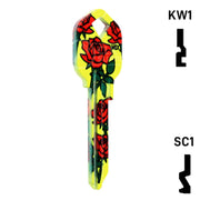 Happy Keys- Roses Key (Choose Keyway) Residential-Commercial Key Howard Keys