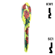 Happy Keys- Roses Key (Choose Keyway) Residential-Commercial Key Howard Keys