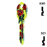 Happy Keys- Roses Key (Choose Keyway) Residential-Commercial Key Howard Keys