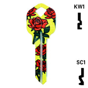 Happy Keys- Roses Key (Choose Keyway) Residential-Commercial Key Howard Keys