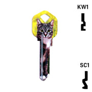 Happy Keys- Silver Tabby Key (Choose Keyway) Residential-Commercial Key Howard Keys