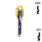 Happy Keys- Silver Tabby Key (Choose Keyway) Residential-Commercial Key Howard Keys
