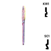 Happy Keys- Silver Tabby Key (Choose Keyway) Residential-Commercial Key Howard Keys