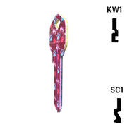 Happy Keys- Silver Tabby Key (Choose Keyway) Residential-Commercial Key Howard Keys