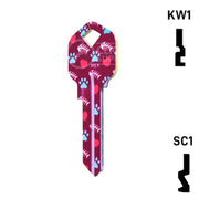 Happy Keys- Silver Tabby Key (Choose Keyway) Residential-Commercial Key Howard Keys