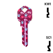 Happy Keys- Silver Tabby Key (Choose Keyway) Residential-Commercial Key Howard Keys