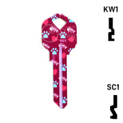 Happy Keys- Silver Tabby Key (Choose Keyway) Residential-Commercial Key Howard Keys