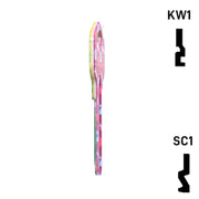 Happy Keys- Silver Tabby Key (Choose Keyway) Residential-Commercial Key Howard Keys