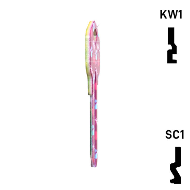 Happy Keys- Silver Tabby Key (Choose Keyway) Residential-Commercial Key Howard Keys