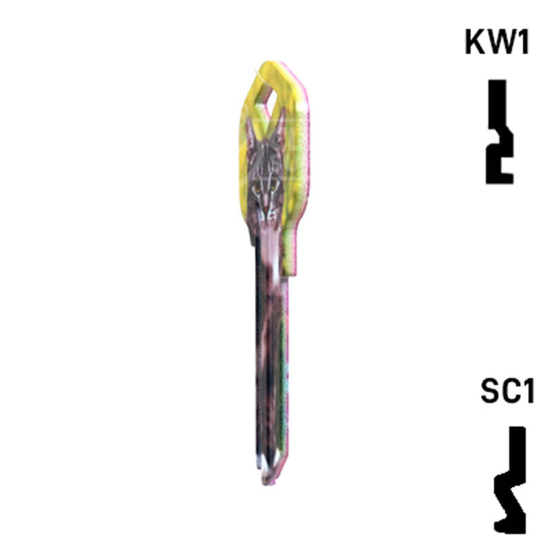 Happy Keys- Silver Tabby Key (Choose Keyway) Residential-Commercial Key Howard Keys